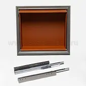 Наполнение New корзина для шкафов кожаная 764*469*65мм с доводчиком, серый
