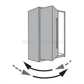 Комплекты складных дверей Hettich комплект фурнитуры wingline l pull to move silent для 1 двери (2 створки), ширина до 1,2м (25кг) правый