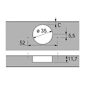 Петли мебельные Hettich (Германия) петля hettich intermat вкладная 110°, push to open