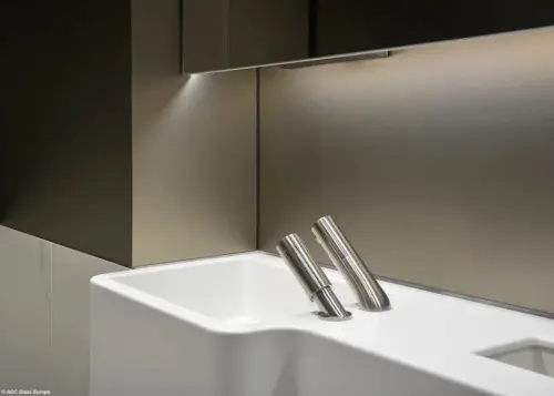 Стекло интерьерное AGC  стекло matelac silver bronze, 4мм (1605*2550)