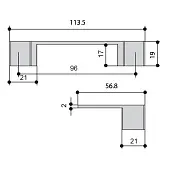Ручки мебельные разные ручка мебельная craft 662, 96мм, графит