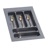 Кухонные органайзеры Hettich кухонный органайзер orgatray 440, гл. 441-520мм, шир. 301-350мм, в базу на 400мм, антрацит