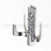 Крючки для одежды крючок 2х рожковый, матовый хром