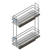 Кухонные корзины, бутылочницы бутылочница в базу 200 мм квадро-2 push to open, правая
