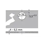 Петли мебельные Hettich (Германия) петля hettich intermat для стекол угол 95°, накладная