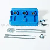 Монтажные приспособления мебельный шаблон hettich bluejig dowel, для дюбелей и стяжки rastex 15