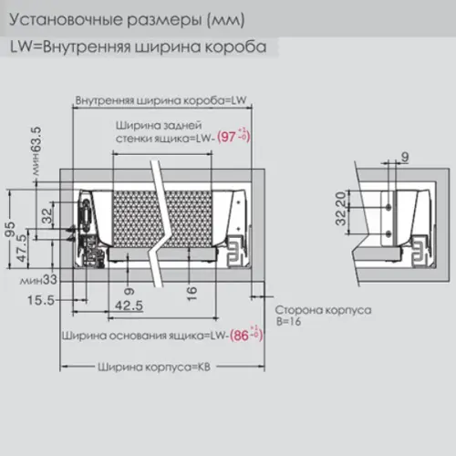 Ящики DTC комплект ящика dtc dragon box, push to open, nl-450*84,5 мм, белый