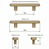 Ручки мебельные Metakor ручка мебельная cordoba, 192мм, белый матовый лак