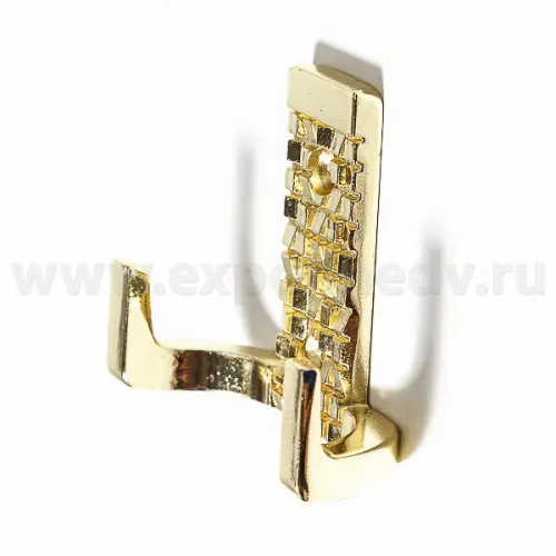 Крючки крючок 2х рожковый, золото