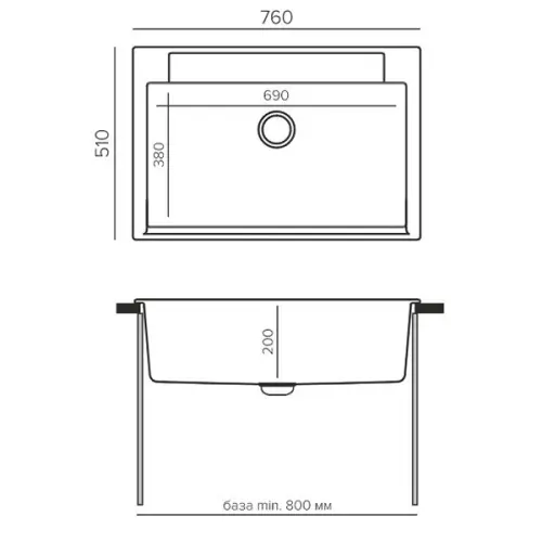 Мойки Polygran мойка кухонная polygran модель argo 760 черный