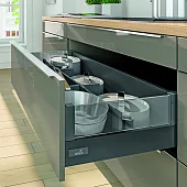 Кухонные органайзеры Hettich кухонный разделитель orgastore 820 для atira, гл. 470мм, в базу на 800мм, антрацит