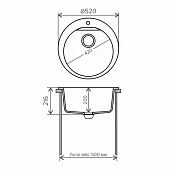 Мойки Polygran мойка кухонная polygran модель atol 520 песочный