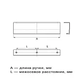 Ручки ручка мебельная zephir, 2x225мм, черный матовый