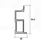 SLIM/FIT пв профиль вертикальный fit 5600мм шампань браш absolut