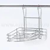 Рейлинги Хром полка угловая закругленная на рейлинг, хром