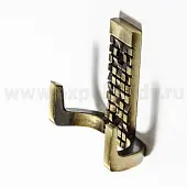 Крючки крючок 2х рожковый, античная бронза