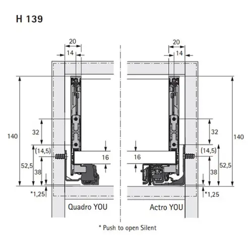 Комплекты ящиков Avantech You комплект ящика avantech you nl-500*139мм, silent system, серый