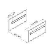 Корзины сетчатые полка для обуви umm 450-590*500*260мм без напр., черная