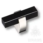 Ручки Brass Модерн 65-chrome-black ручка мебельная модерн, глянцевый хром с чёрной вставкой