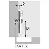 Петли мебельные Hettich (Германия) монтажная планка для sensys/intermat d1,5, евровинты, черный обсидиан