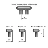 Ручки мебельные Metakor ручка мебельная hl-005m, дуб, коричневый