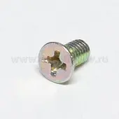 Фурнитура для стеклянных фасадов винт m4*8 потайной, желтый цинк