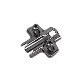 Петли мебельные Hettich (Германия) монтажная планка для sensys/intermat d1,5, евровинты, черный обсидиан