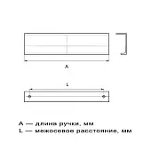 Ручки ручка мебельная zephir, 250мм, черный матовый