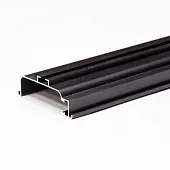 GOLA Led для нижних баз профиль горизонтальный c-образный с подсветкой, 4000мм, черный браш
