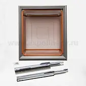 Наполнение New корзина для шкафов сетчатая 764*469*65мм с доводчиком, серый