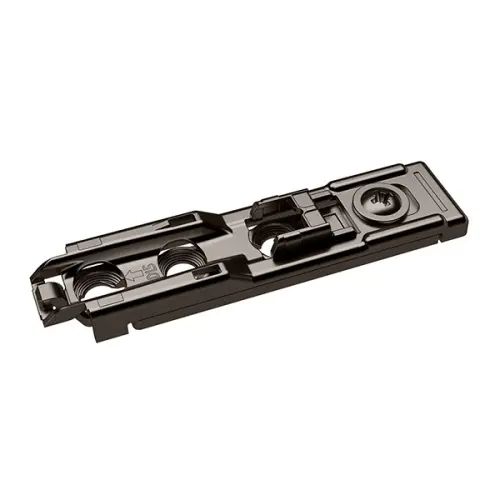Петли мебельные Hettich (Германия) монтажная планка линейная, d3, с эксцентриком, черный обсидиан