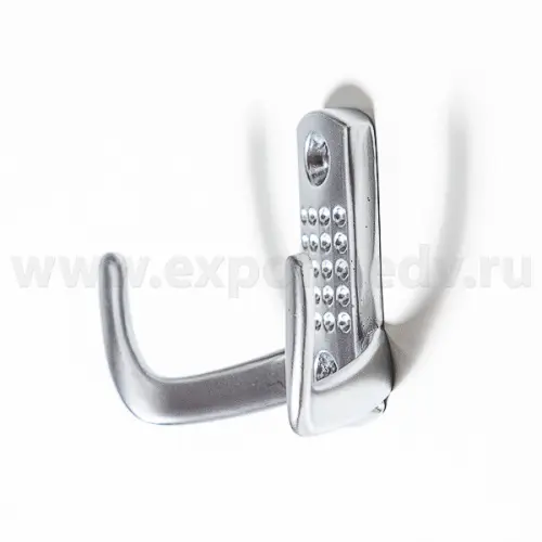 Крючки для одежды крючок 2х рожковый, матовый хром