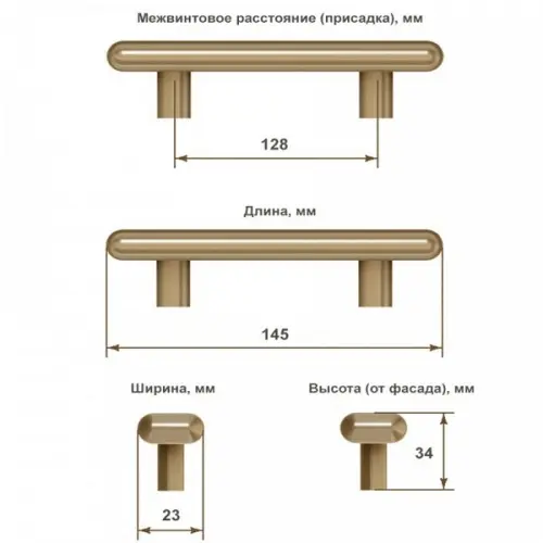 Ручки мебельные Metakor ручка мебельная victoria, 128мм, чугун/глянцевое олово