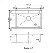 Мойки кухонные Avivacom мойка кухонная avivacom модель bd6545, нано черный декор