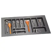Кухонные органайзеры Hettich кухонный органайзер orgatray 440, гл. 441-520мм, шир. 801-900мм, в базу на 900мм, антрацит