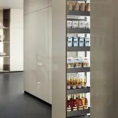 Выдвижные системы для кухонных пеналов колонна выдвижная-поворотная encanto в базу на 400 мм, серый