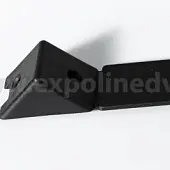 Мебельные уголки уголок монтажный, черный, пластик