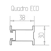 Профиль C-образный, H-образный пв профиль вертикальный quadro eco 5600мм белый лак
