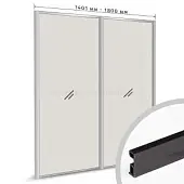 Комплекты профиля серии SLIM, FIT комплект профиля-купе fit на 2 двери new (ширина шкафа 1401-1800 мм), черный